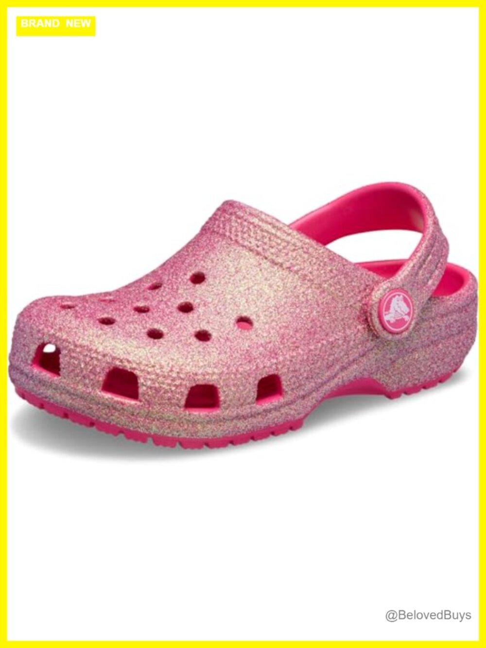 Kids Glitter Clogs Slip-On Shoes Classic Croslite Foam Comfort